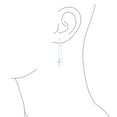 thumbnail image 3 of Bling Jewelry Womens Minimalist Lightweight Religious Cross Dangle Earrings Sterling Silver Threader, 3 of 5