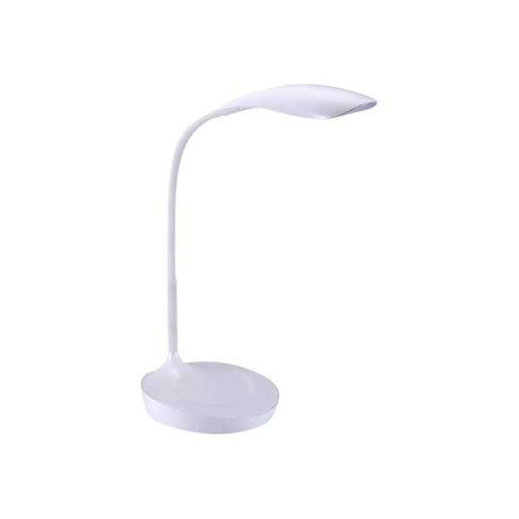 Bostitch Office KT-VLED1502-WHITE Gooseneck LED Desk Lamp with USB Charging Port, Dimmable, White