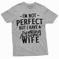 thumbnail image 6 of Men's Funny I have Awesome Wife T-shirt Valentine's Day Birthday Gift Tee Shirt (X-Large Navy Blue), 6 of 7