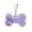 Purple, variant on Alloy Pet ID Tag for Dog and Cat, Animal Name Identification Pendant in Bone Shape, Engravable Keychain Accessory with Rhinestone Decor and Lobster Clasp, Pink (1.3 inches / 3.4 cm)