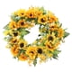 thumbnail image 1 of de flores artificiales de 16 '' con girasol amarillo y calabazas con hoja para puertas de , interiores o exteriores, decoración de Macarena Guirnalda de guirnalda de pared de puerta delantera, 1 of 7