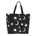 thumbnail image 1 of Fotbe Crescent and Stars Bolsa Tote Estética de Lona con Estampado para Mujer - Bolsa Reutilizable de Hombro Casual para Vacaciones, Compras, Trabajo y Gimnasio, 1 of 8