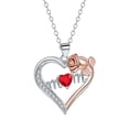 thumbnail image 5 of Faty-T Love Heart Pendant Necklaces for Women, Mother's Day Gifts for Mom Grandma Wife from Daughter Son, I Love You Mom, 5 of 8