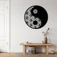 thumbnail image 2 of Yin Yang Metal Wall Decor for Home and Outside - Wall-Mounted Geometric Wall Art Decor - Drop Shadow 3D Effect Wall Decoration for Living Room Bedroom, 2 of 4
