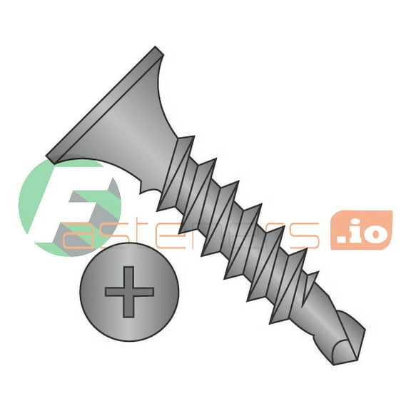 #6 x 1 5/8" Self-Drilling Drywall Screws / Phillips / Bugle Head / Steel / Black Phosphate (Quantity: 5,000 pcs)