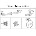 thumbnail image 2 of 3-pack Bathroom Set Brushed Silver Wall Mounted, Robe Hook, Wall Toilet Paper Holder, Towel Ring, Towel Bar 16,bathroom Accessories, Towel Rack, 304 S, 2 of 5