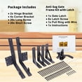 thumbnail image 4 of Cartilage 1 Set Anti Sag Gate Corner Brace Frame Kit,Heavy Duty Gate Corner Brace Bracket with Self-Locking Gate Latch,Frame Hardware Kit f, 4 of 7