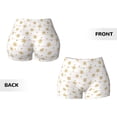 thumbnail image 5 of Lsque Gold Snowflake Stripes Pattern High Waisted Biker Shorts for Women-Tummy Control Fitness Athletic Workout Running Yoga Gym Shorts,Moisture-Wicking-Medium, 5 of 9