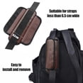 thumbnail image 3 of Universal Shoulder Strap Pads, Replacement Leather Shoulder Pad, Removable Air Cushion Pad for Bag, Backpack, Messenger, Camera, Gym, Laptop, Guitar Strap(Brown), 3 of 8