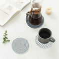 thumbnail image 4 of Ikohbadg Woven Round Non-Slip Cotton Placemats, 6pcs Thermal Insulation Table Coasters with Storage Holder, Durable Kitchen Trivets, Easy to Clean Hot Pads for Dining Table, 4 of 6