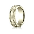 thumbnail image 2 of Benchmark� 7.5mm Comfort-fit Satin-finished Rope Carved Design Wedding Band Ring, 2 of 9