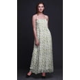 thumbnail image 5 of Bimba Flower Leaves Bimba Printed Women Flowy Smocked Spaghetti Strap Dress-Small, 5 of 7