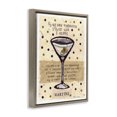 thumbnail image 2 of Stupell Industries Art Deco Dotted Martini Recipe Brown Floating Frame Canvas Art, 17 x 21, by Nancy Overton, 2 of 7