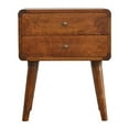thumbnail image 1 of Artisan Furniture Solid Wood Curved Chestnut Nightstand, 1 of 1