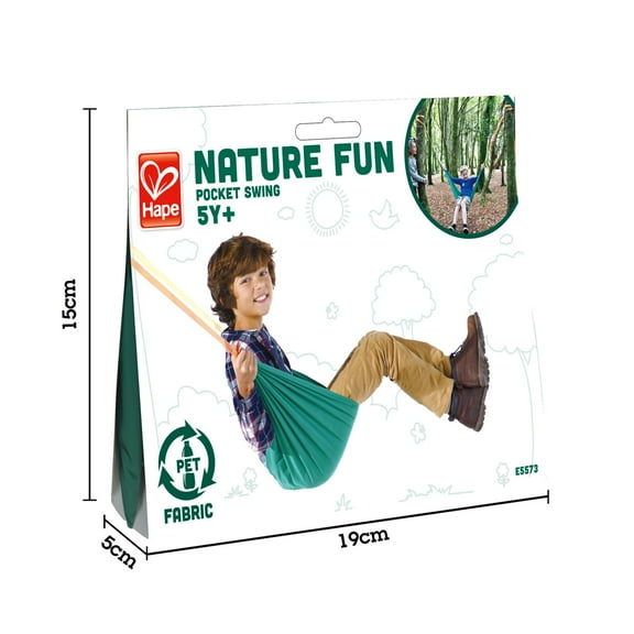 Hape Nature Fun Portable Kid's Hammock in Green, 200lb Capacity