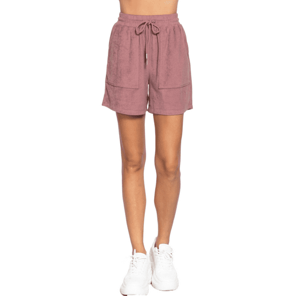 BYND AVG Womens Premium Terry Towelling Shorts with Drawstring