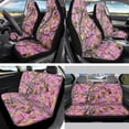 thumbnail image 2 of Jeiento 13 Pack Car Seat Cover Set for Front and Rear, Auto Interior Accessories Full Set for Women Men Car Seat Protective Covers Universal Fits for Most Vehicles, Pink Camo Oak Hunting Wood, 2 of 9