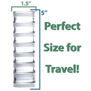 GMS 7 Day Stack Tritan Plastic Pill Case Two Lids & Labels (Extra Small)