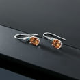 thumbnail image 5 of Gem Stone King 10K White Gold Ecstasy Mystic Topaz and Blue Diamond Dangle Earrings for Women (2.73 Cttw, Gemstone Birthstone, Oval 8x6mm), 5 of 5