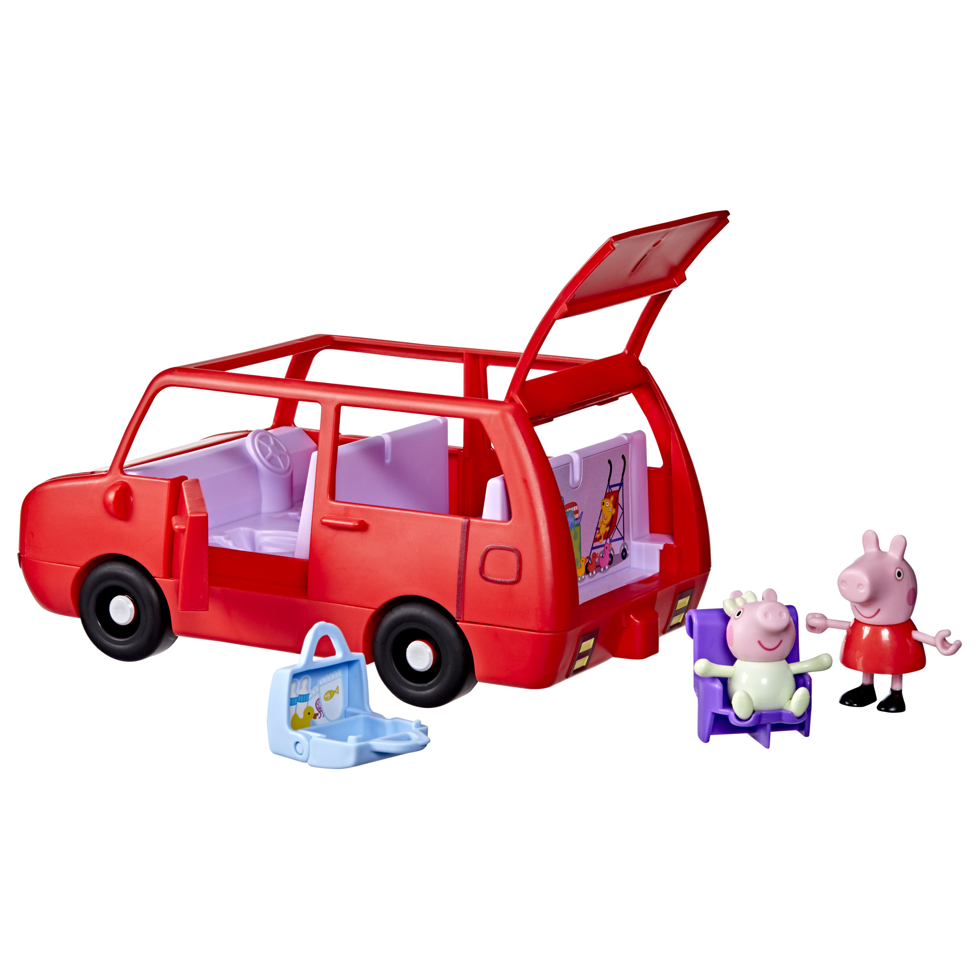 Peppa Pig Toys Peppa's Big Family Car with 2 Peppa Pig Figures and 2 Accessories, 3+