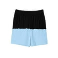 thumbnail image 3 of AJTQTH Girls Boys Kids Colorblocked Shorts Elastic Waist Short Pants Trunks with Pockets Summer Casual Comfy Clothes for Multi-Occasions Blue 9 Years, 3 of 4