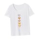 thumbnail image 5 of Camiseta para mujer verano suave cuello redondo camiseta para playa trabajo regalo del día de San Valentín S, 5 of 7