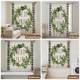 thumbnail image 6 of Farmhouse Green Garland Sheer Curtains 72 Inches Long, Spring Vintage Black Plaid Beige Light Filering Curtains, Breathable Simi Curtain Privacy Drapes for Living Room Bedroom Window Treatment, 6 of 9
