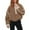 Coffee, variant on Stichou Womens Sherpa Fleece Sweatshirts Half Zip Pullover Oversized Mockneck Parke Sweatshirt Jacket Warm Fuzzy Sweater Khaki S