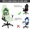 thumbnail image 6 of SCRAWLGOD St. Patrick's Day Shamrock Bunny Coin Print Light Green Print Gaming Chair Ccover with Armrest Cover, Brethable Computer Chair Cover Non Slip Desk Chair Seat Protector with Elastic Band, 6 of 7