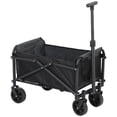 thumbnail image 1 of CoSoTower Petit Chariot de Jardin Pliable et Rabattable, Chariot de Pelouse Robuste avec Roues Universelles et Poignée Réglable, Noir, 1 of 7