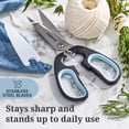 thumbnail image 3 of Farberware Soft Grips Stainless Steel Kitchen and Herb Scissor/Shear Black, Blue Accents, 3 of 12