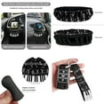thumbnail image 6 of Yuyamidu Music Note Car Seat Cover Set 15 PCS Skull Steering Wheel Cover Seat Belt Cushion Pad Garbage Bag Air Vent Pocket Rearview Mirror Cover Coasters Keychain for Truck Van Sedan, 6 of 7