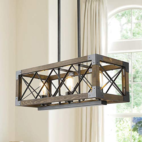 shades of light rectangle chandelier square cage island
