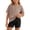Brown, variant on Girls Outfit Sets Short Sleeve, 2 Piece Solid Color Summer T-shirts and Shorts Sets Pink Size 12