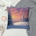 thumbnail image 2 of Shiartex Pillow Covers Winter Throw Pillows, Idyllic Panorama of Winter Sunrise in Snow Covered Mountains Serenity Freshness, Outdoor Pillowcase Cushion Case Decor for Home Sofa Couch Bed, 2 of 5