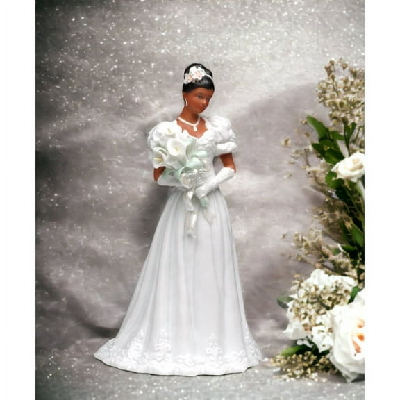 Ceramic African American Wedding Bride Figurine 10 inch Gift