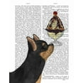 thumbnail image 2 of Fab Funky 26x32 Gold Ornate Wood Framed with Double Matting Museum Art Print Titled - Chihuahua, Black and Ginger, Ice Cream, 2 of 4