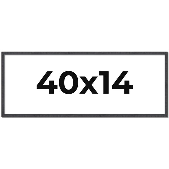 40x14 Rustic Brown Real Wood Picture Frame Width 0.75 inches | Interior Frame Depth 0.5 inches |