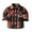 Orange, variant on 6M-12T Toddler Kids Boys Girls Brushed Plaid Shirt Jacket Baby Autumn Winter Plaid Cotton Long Sleeve Lapel Cardigan Jacket Coats