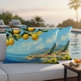 thumbnail image 4 of Summer Lemon Outdoor Waterproof Pillow Covers, Coastal Ocean Beach Mountain Town Decorative Rectangle Throw Pillowcase Sofa Cushion Sham for Patio/Couch/Chair, 20"x12" 2 Pack, 4 of 8