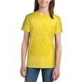 thumbnail image 3 of Wukai Yellow Glitter Youth Unisex Short Sleeve T-Shirt for Boys, Girls, Teens, and Kids-X-Small, 3 of 7
