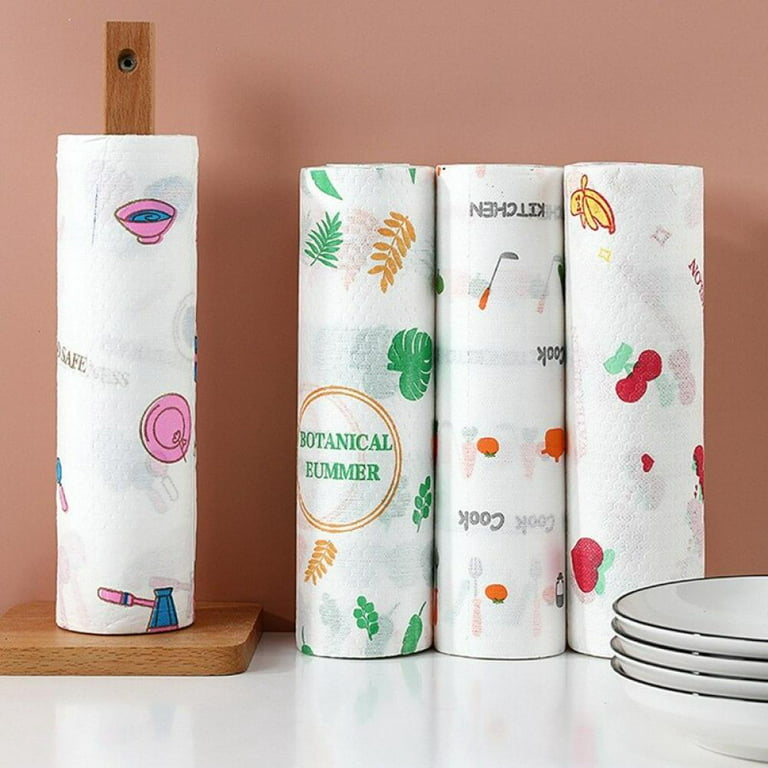 Coffee Disposable Kitchen Towels Cleaning Cloths Household Dish Cloths  Rolls Non-woven Absorbent Handy Wipes Oil Bbsorbing Papers