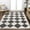 White/Dark Gray, variant on JONATHAN Y ATHENS 8 x 10 Area Rug, Draper Geometric Diamond Pattern - White/Charcoal, ATH100A-8
