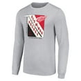 thumbnail image 2 of Men's Starter Heather Gray Detroit Red Wings Shield Long Sleeve Graphic T-Shirt, 2 of 3