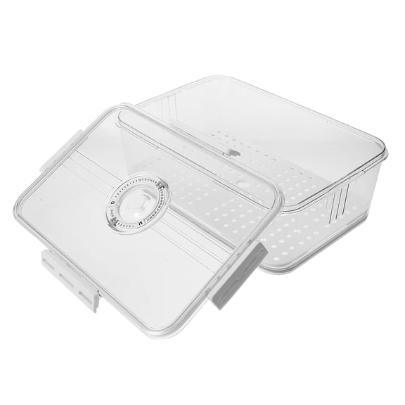 Airtight Transparent Reusable Plastic Bread Box 1 Set Time Recording Bread Container