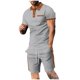 thumbnail image 1 of Pantalones de Traje para Hombres Capris Casual Manga Corta Solapa Y Pantalones Cortos Personalizados de Dos Piezas, 1 of 8