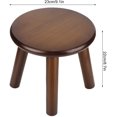thumbnail image 3 of Taburete cuadrado de madera para uso exterior, acabado redondo Noyer, reposapiés infantil desmontable, 3 of 5