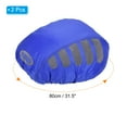 thumbnail image 2 of Uxcell Cycling Bicycle Helmet Cover Motorcycle Helmet Rain Covers Ride Gear Helmet Cover Blue 2 Pack, 2 of 6
