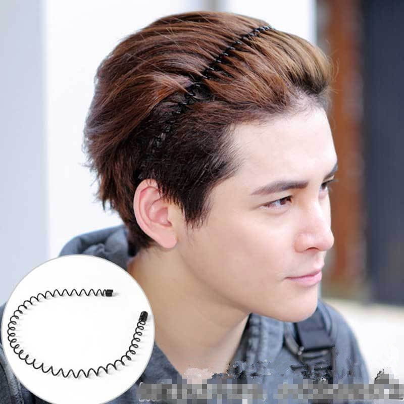 Mens Women Unisex Black Sports Wave Hair Band Metal Hairband Headband Headwear Mens Women Unisex Black Sports Wave Hair Band Metal Hairband Headband Headwear