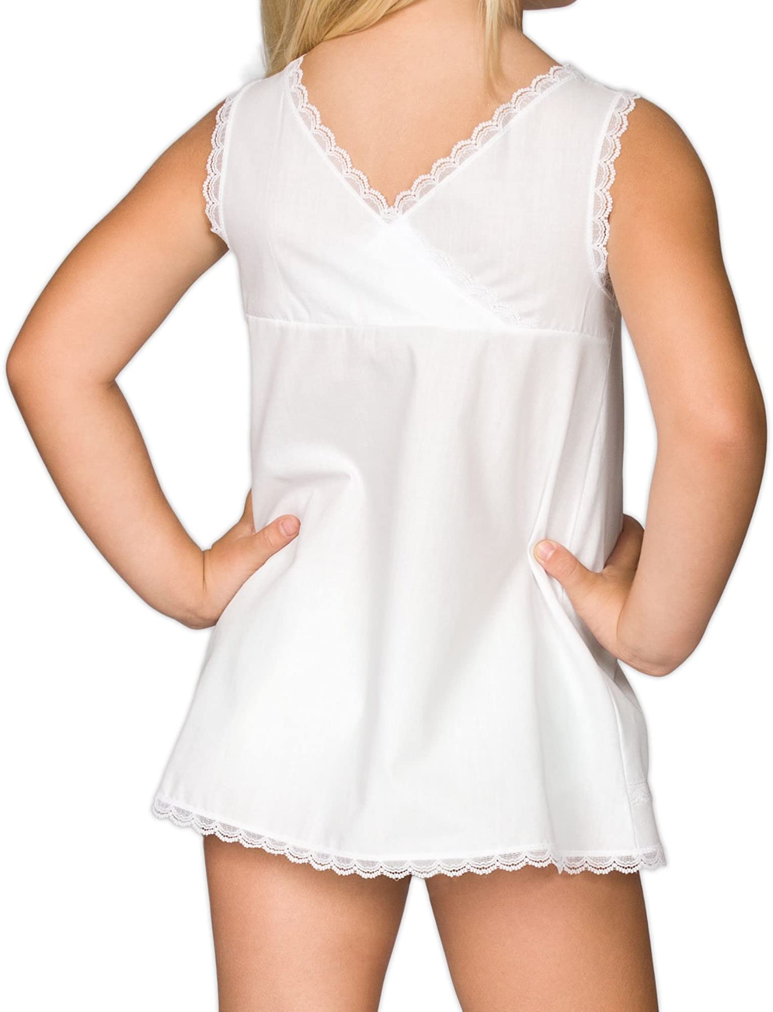 I.C Collections Baby Girls White Simple A-Line Slip 6m 24m